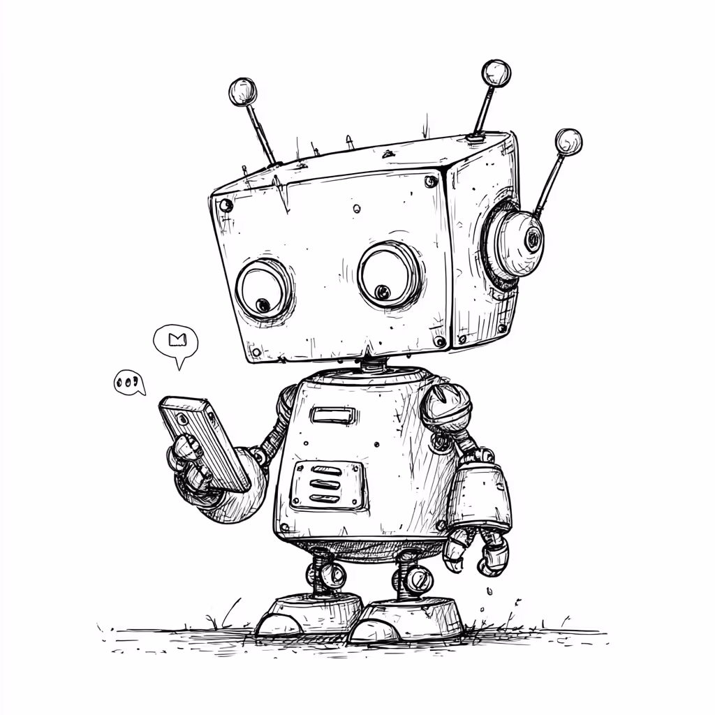 Robot using phone
